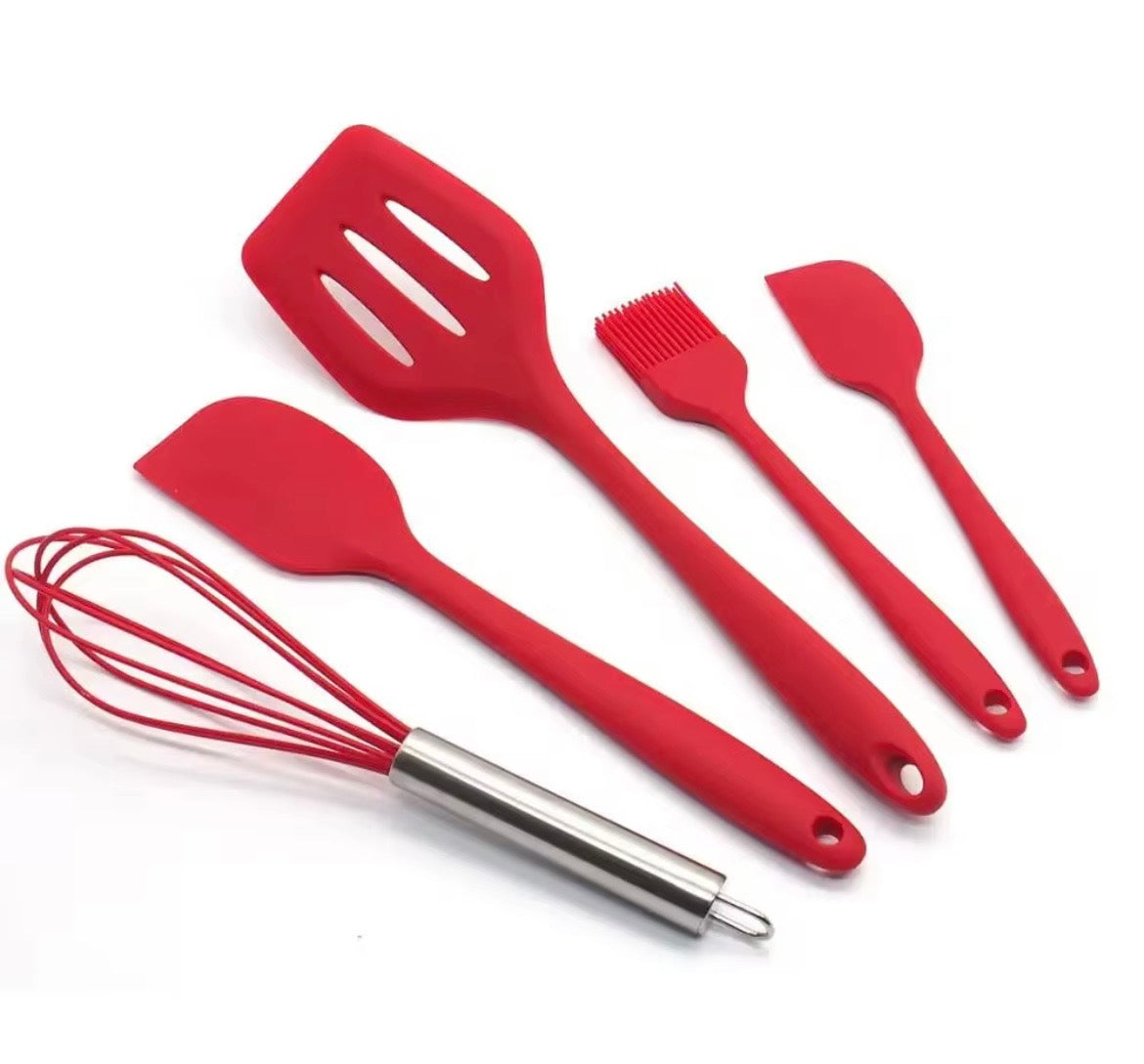 Set of silicone spatulas